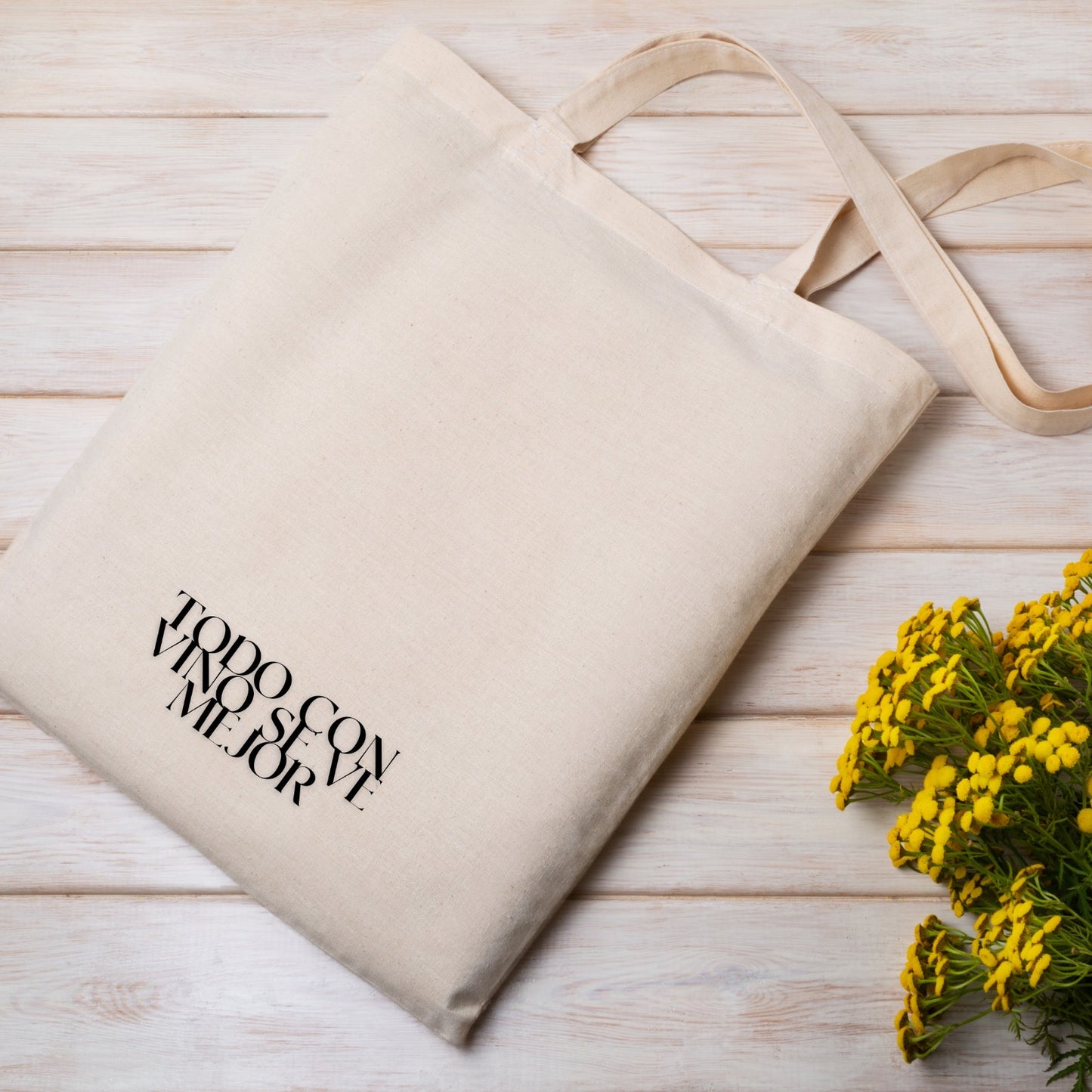 Tote Bag con vino