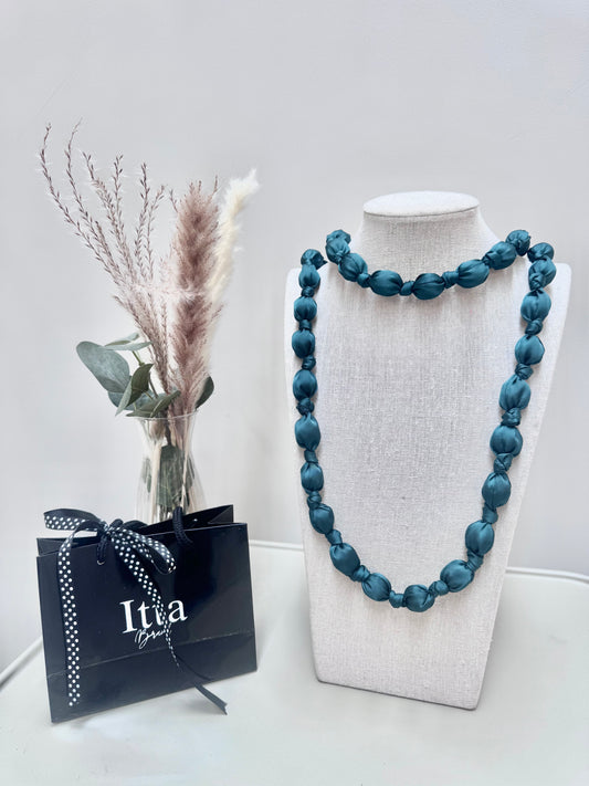Collar Tela Azul