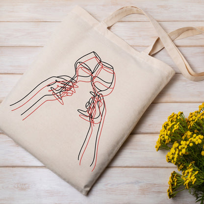 Tote Bag con vino